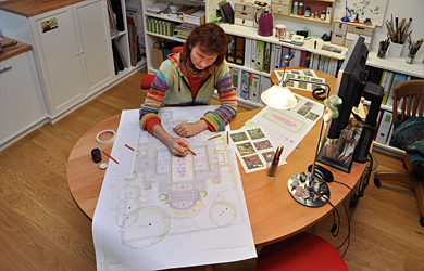 Arbeiten am Pflanzplan